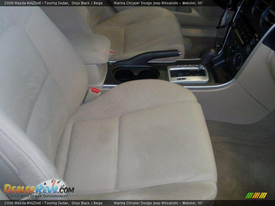 2008 Mazda MAZDA6 i Touring Sedan Onyx Black / Beige Photo #23