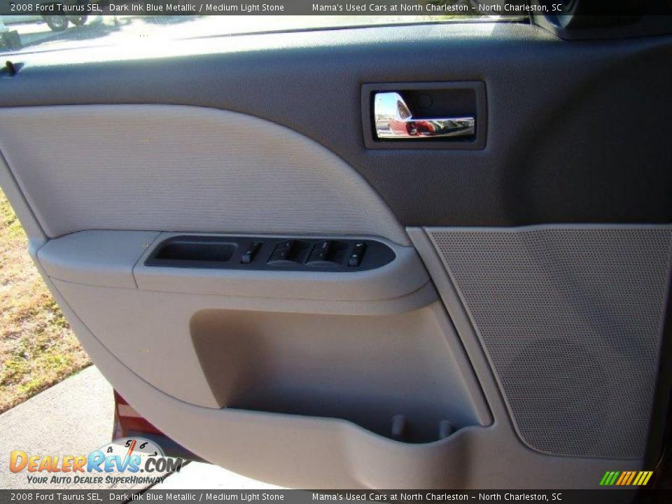 2008 Ford Taurus SEL Dark Ink Blue Metallic / Medium Light Stone Photo #20