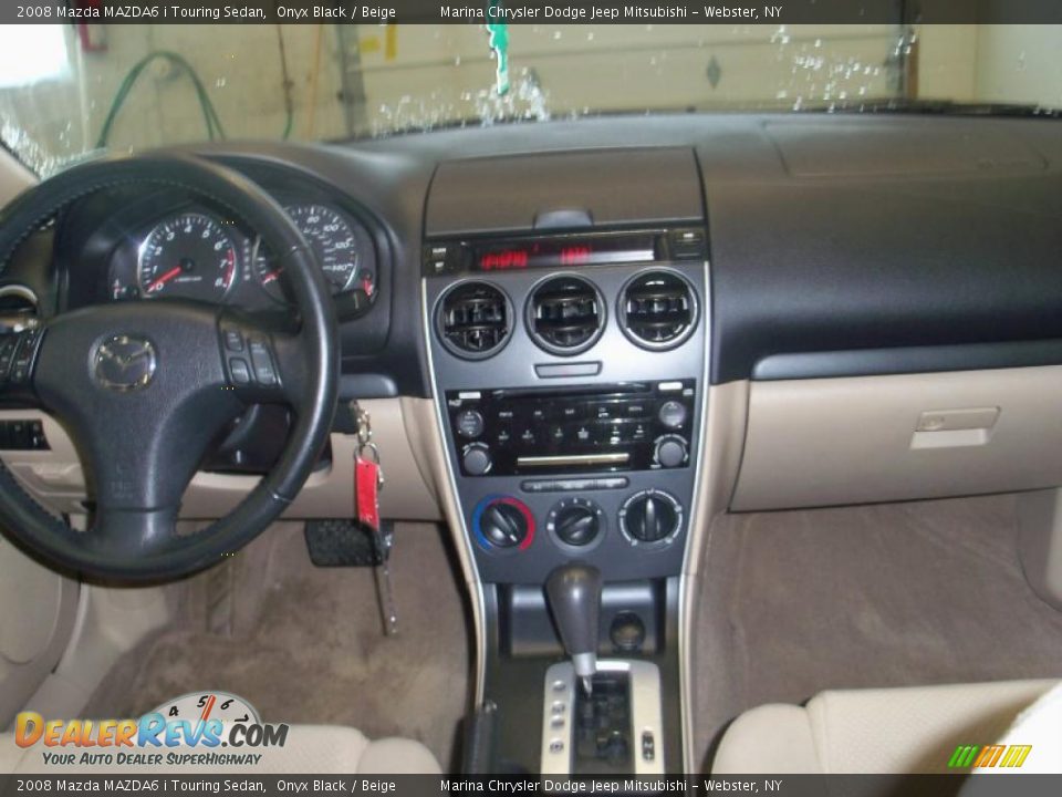 2008 Mazda MAZDA6 i Touring Sedan Onyx Black / Beige Photo #25