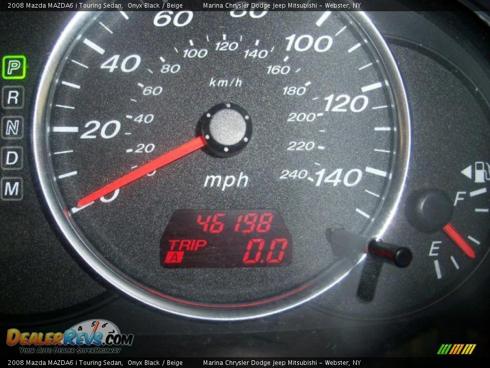 2008 Mazda MAZDA6 i Touring Sedan Onyx Black / Beige Photo #26