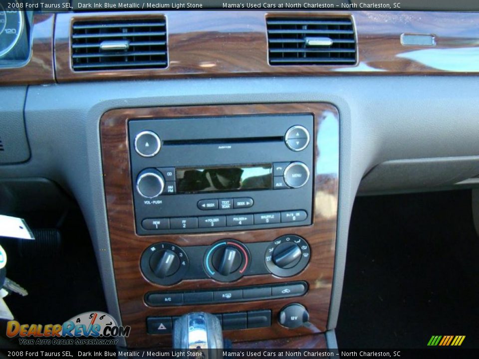 2008 Ford Taurus SEL Dark Ink Blue Metallic / Medium Light Stone Photo #25