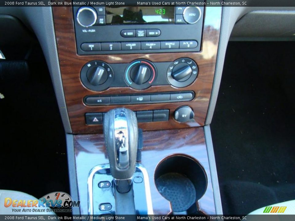 2008 Ford Taurus SEL Dark Ink Blue Metallic / Medium Light Stone Photo #26