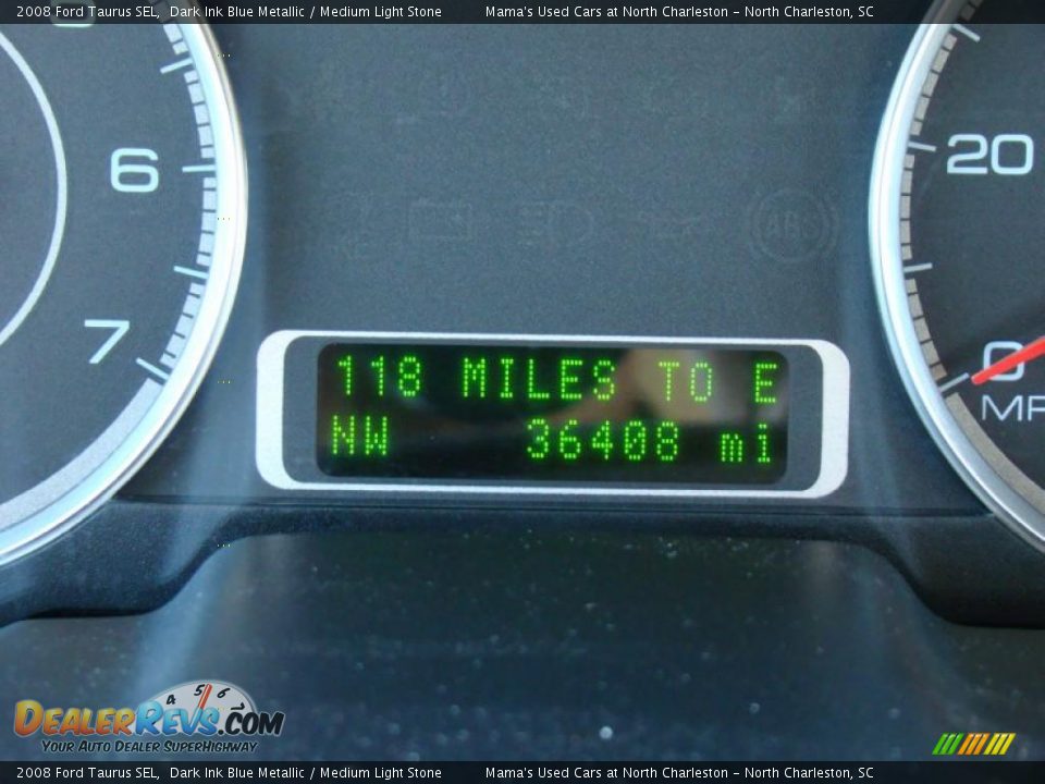 2008 Ford Taurus SEL Dark Ink Blue Metallic / Medium Light Stone Photo #28