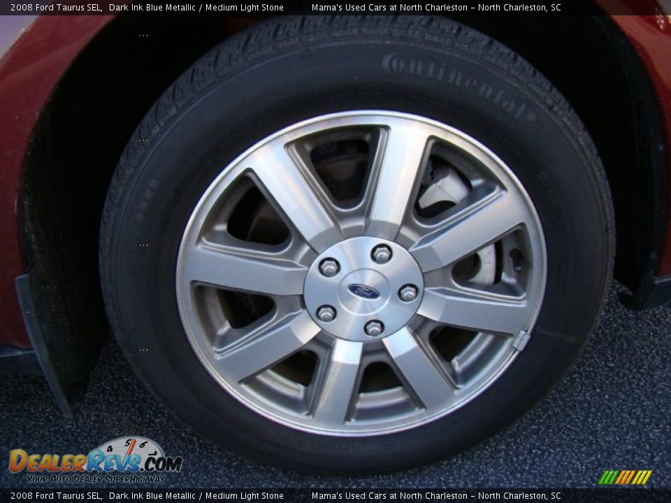 2008 Ford Taurus SEL Dark Ink Blue Metallic / Medium Light Stone Photo #31