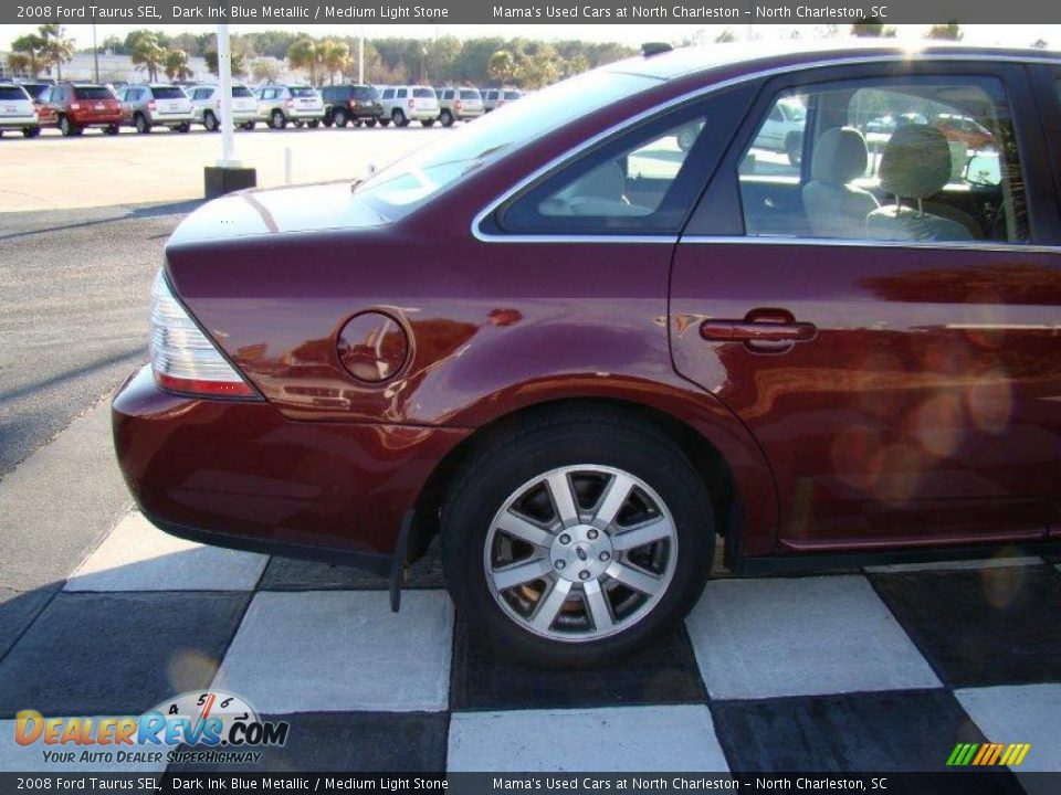 2008 Ford Taurus SEL Dark Ink Blue Metallic / Medium Light Stone Photo #35