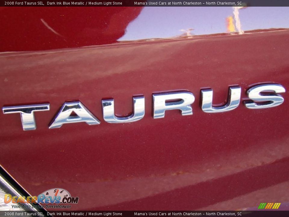 2008 Ford Taurus SEL Dark Ink Blue Metallic / Medium Light Stone Photo #36