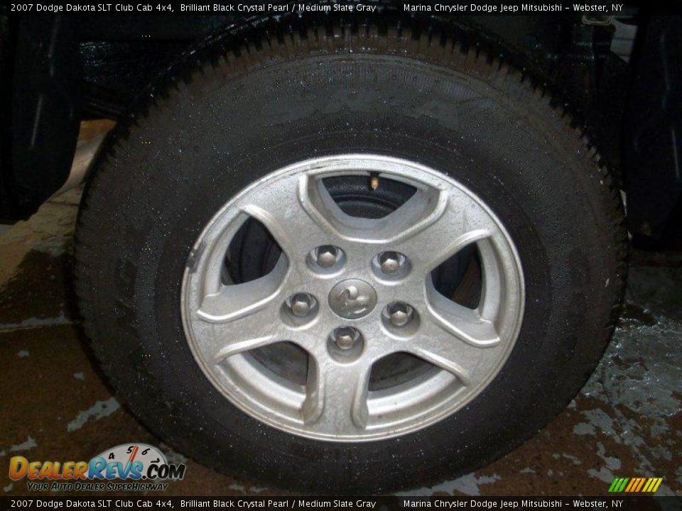 2007 Dodge Dakota SLT Club Cab 4x4 Brilliant Black Crystal Pearl / Medium Slate Gray Photo #19