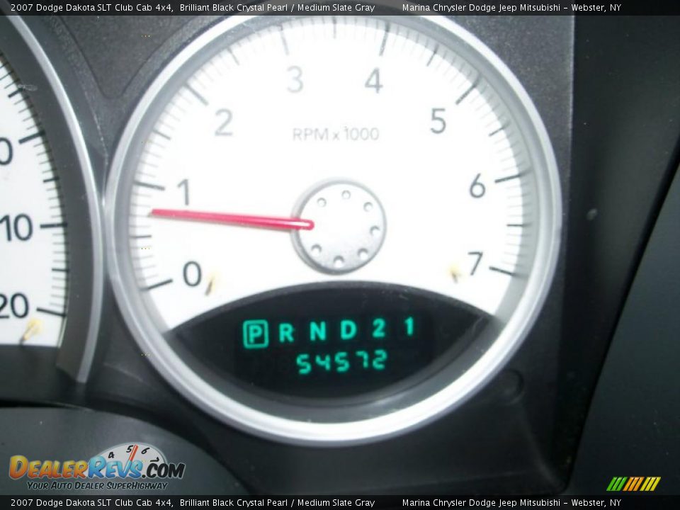 2007 Dodge Dakota SLT Club Cab 4x4 Brilliant Black Crystal Pearl / Medium Slate Gray Photo #21