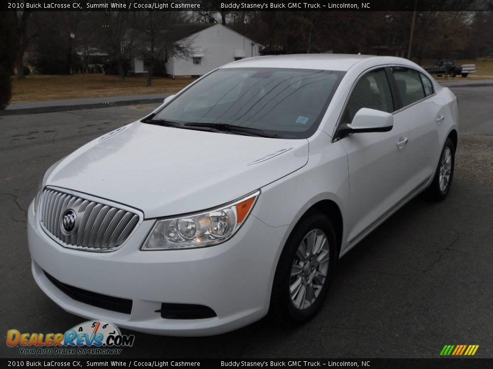 2010 Buick LaCrosse CX Summit White / Cocoa/Light Cashmere Photo #2