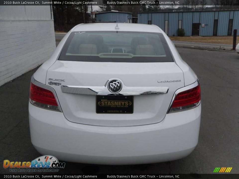 2010 Buick LaCrosse CX Summit White / Cocoa/Light Cashmere Photo #4