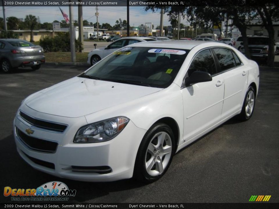 2009 Chevrolet Malibu LS Sedan Summit White / Cocoa/Cashmere Photo #1
