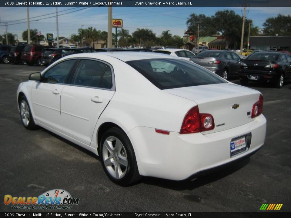 2009 Chevrolet Malibu LS Sedan Summit White / Cocoa/Cashmere Photo #4