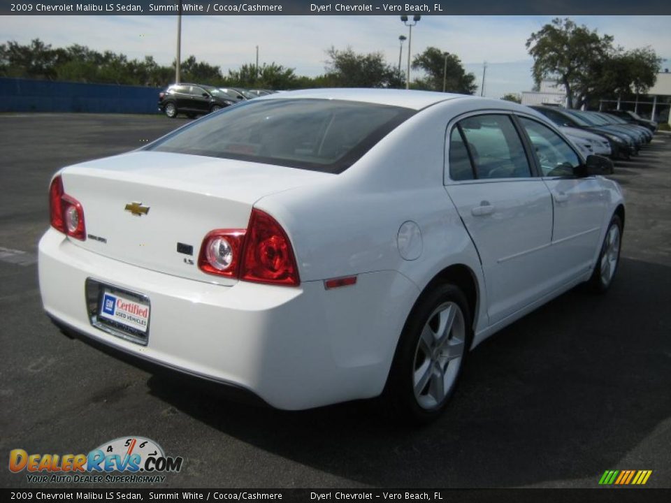 2009 Chevrolet Malibu LS Sedan Summit White / Cocoa/Cashmere Photo #6