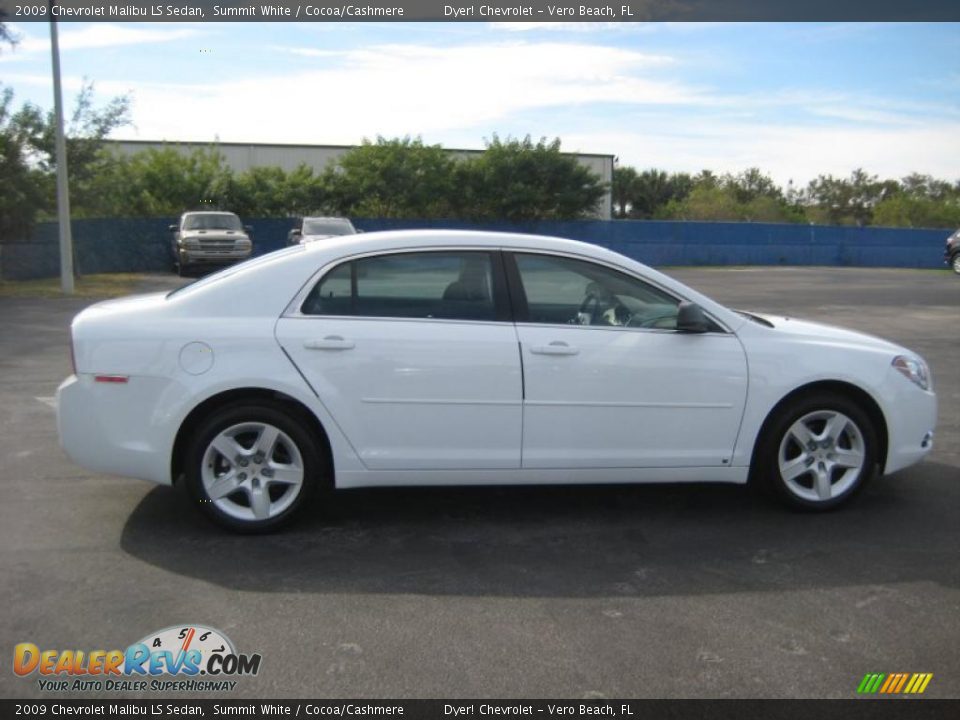 2009 Chevrolet Malibu LS Sedan Summit White / Cocoa/Cashmere Photo #7
