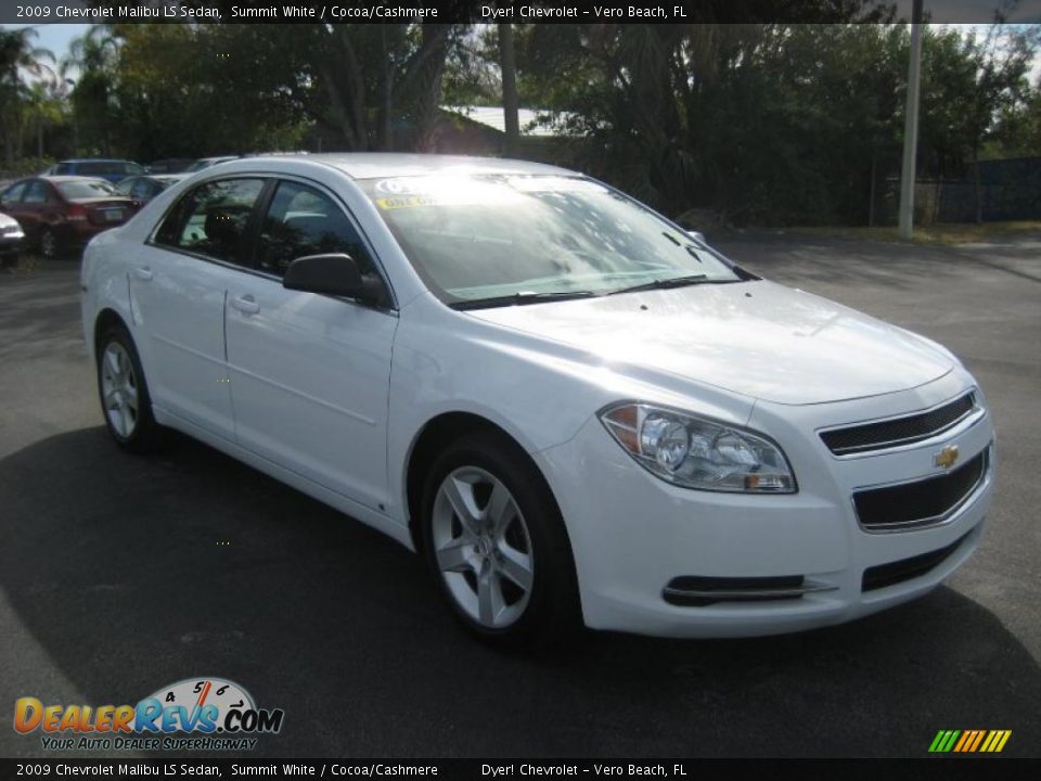 2009 Chevrolet Malibu LS Sedan Summit White / Cocoa/Cashmere Photo #8