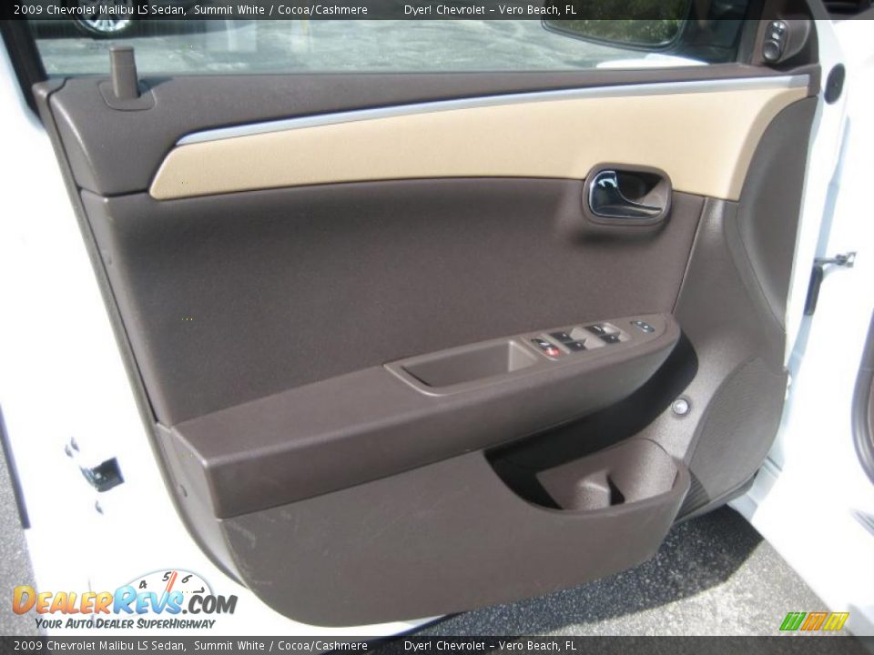 2009 Chevrolet Malibu LS Sedan Summit White / Cocoa/Cashmere Photo #14