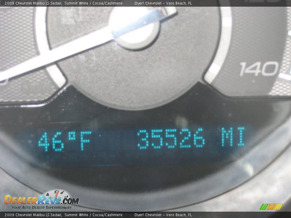 2009 Chevrolet Malibu LS Sedan Summit White / Cocoa/Cashmere Photo #18