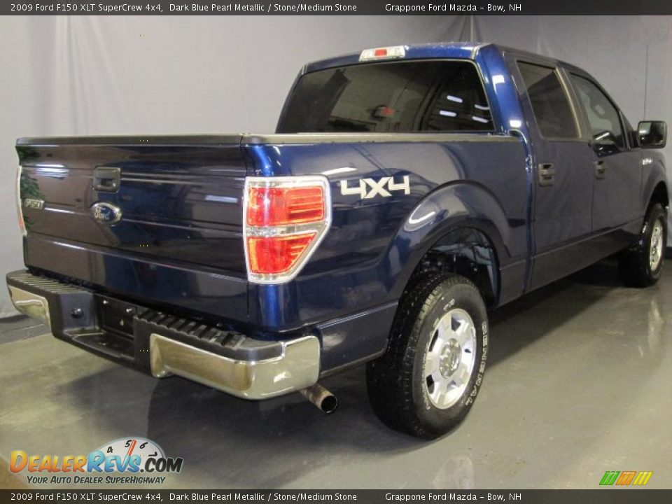 2009 Ford F150 XLT SuperCrew 4x4 Dark Blue Pearl Metallic / Stone/Medium Stone Photo #3