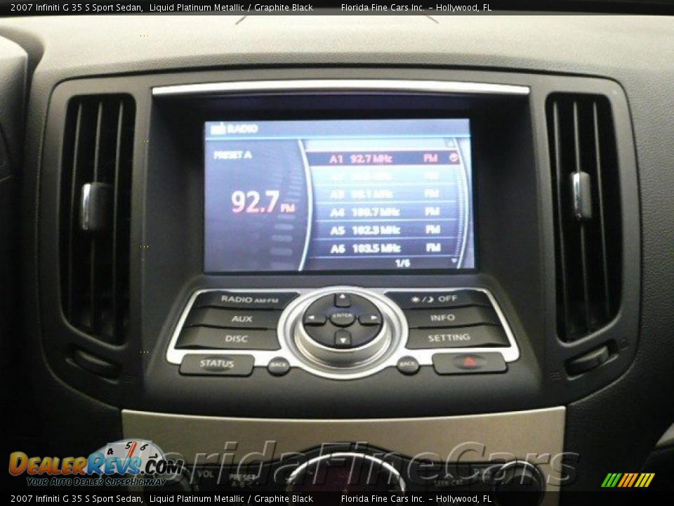 2007 Infiniti G 35 S Sport Sedan Liquid Platinum Metallic / Graphite Black Photo #18