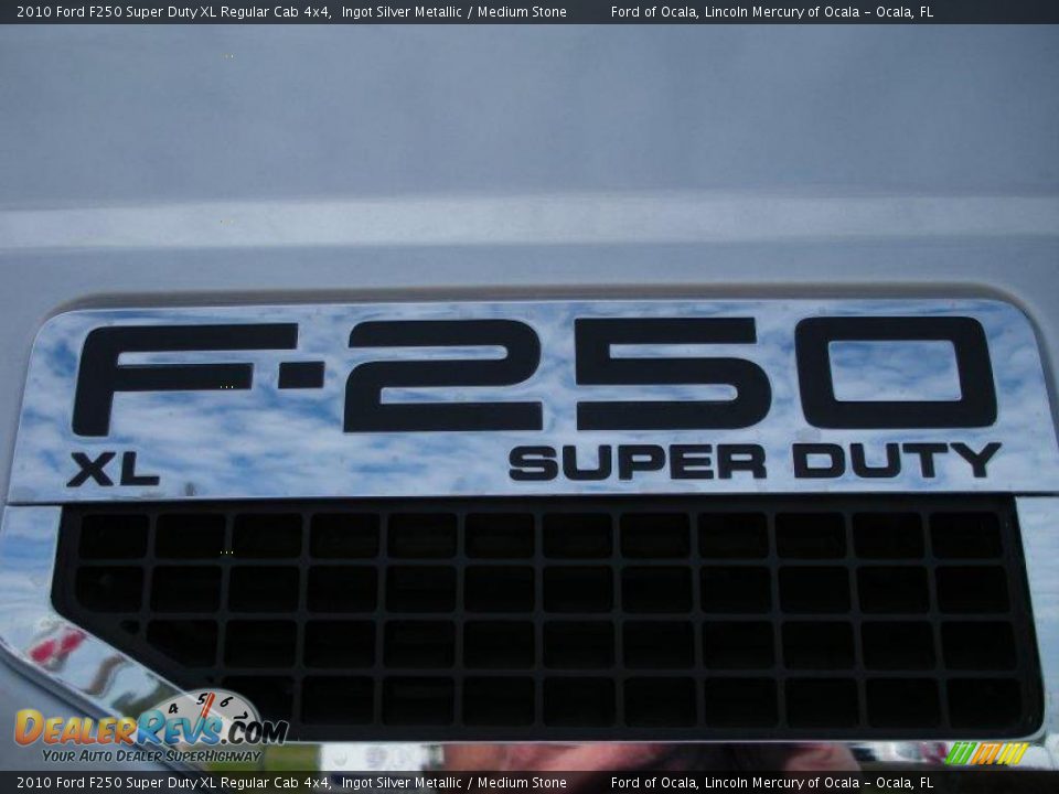 2010 Ford F250 Super Duty XL Regular Cab 4x4 Ingot Silver Metallic / Medium Stone Photo #4
