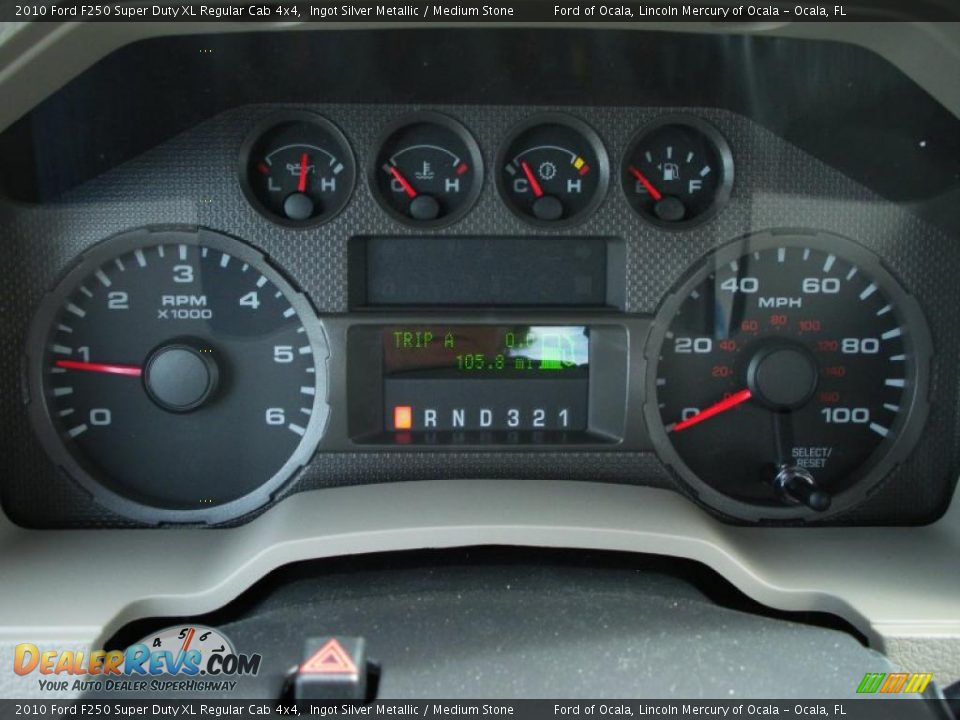 2010 Ford F250 Super Duty XL Regular Cab 4x4 Ingot Silver Metallic / Medium Stone Photo #7