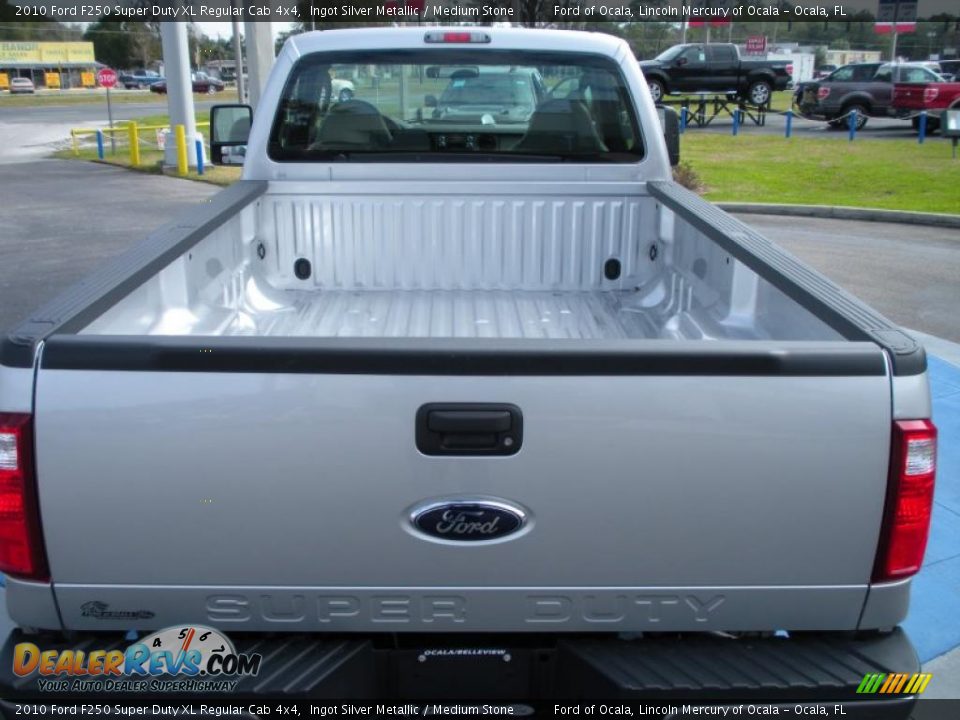 2010 Ford F250 Super Duty XL Regular Cab 4x4 Ingot Silver Metallic / Medium Stone Photo #9