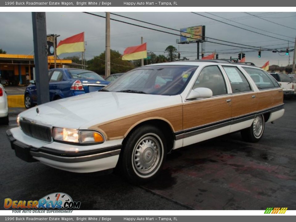 1996 Buick Roadmaster Estate Wagon Bright White / Beige Photo #1