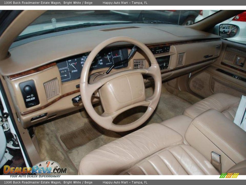 1996 Buick Roadmaster Estate Wagon Bright White / Beige Photo #15