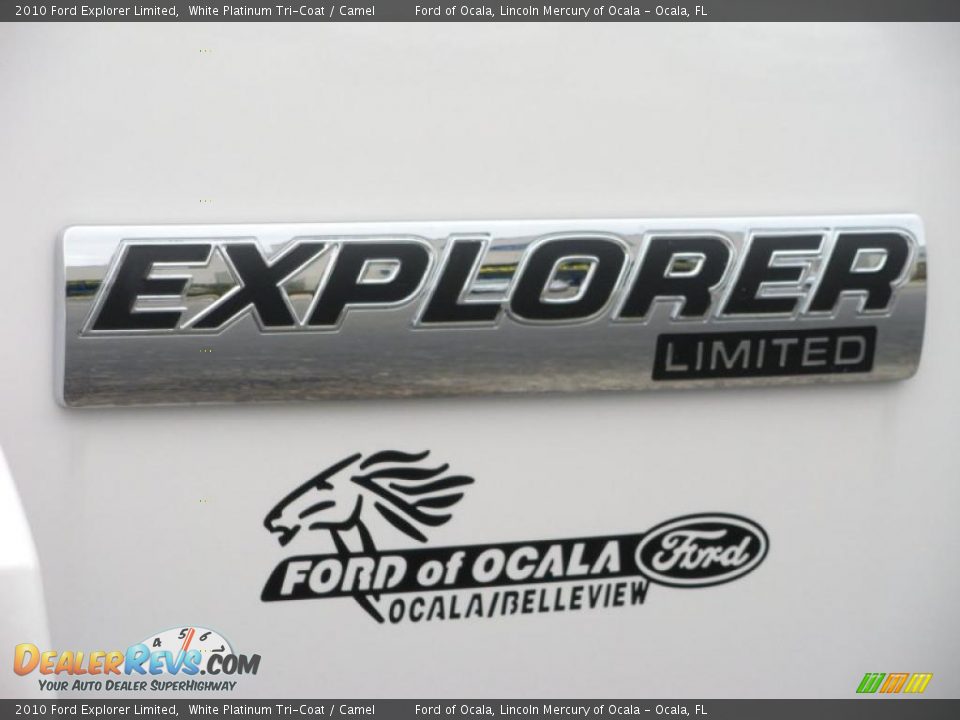 2010 Ford Explorer Limited White Platinum Tri-Coat / Camel Photo #4