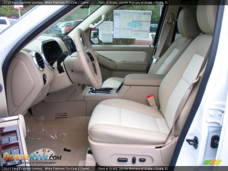2010 Ford Explorer Limited White Platinum Tri-Coat / Camel Photo #5