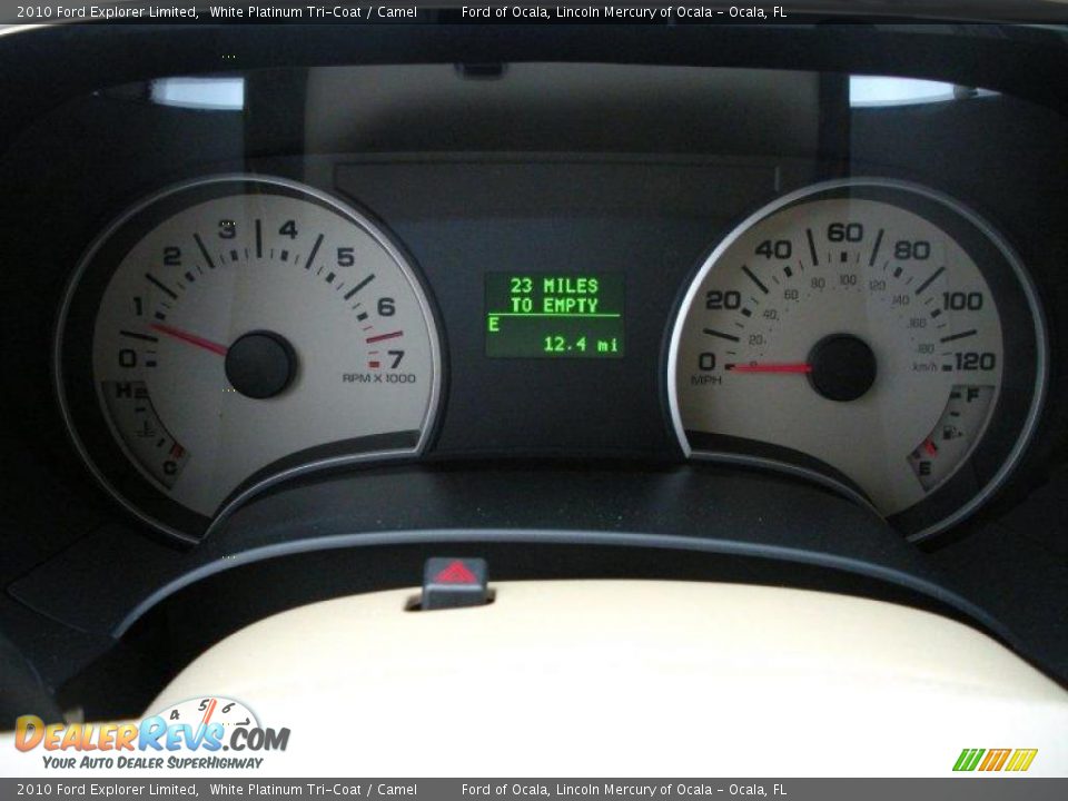 2010 Ford Explorer Limited White Platinum Tri-Coat / Camel Photo #8