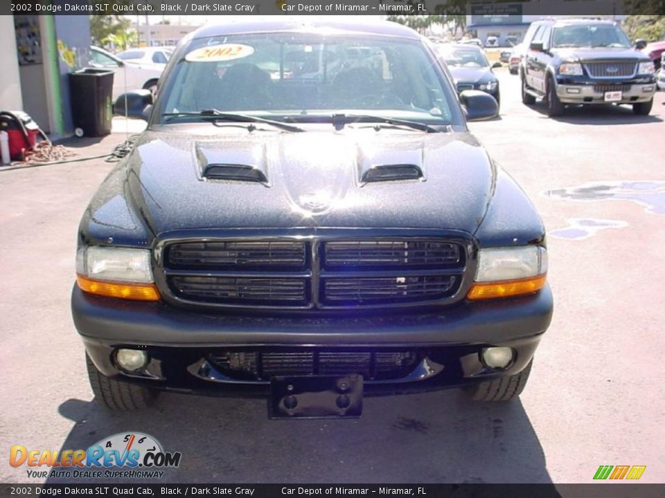 2002 Dodge Dakota SLT Quad Cab Black / Dark Slate Gray Photo #9