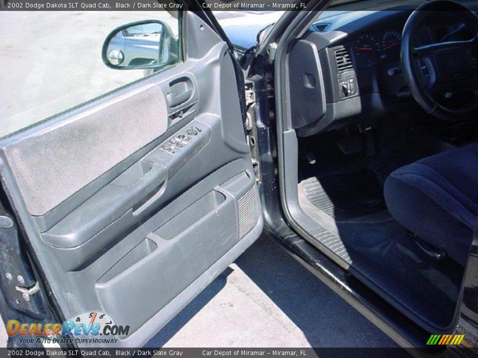 2002 Dodge Dakota SLT Quad Cab Black / Dark Slate Gray Photo #10