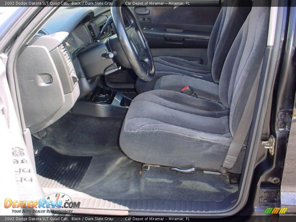 2002 Dodge Dakota SLT Quad Cab Black / Dark Slate Gray Photo #11
