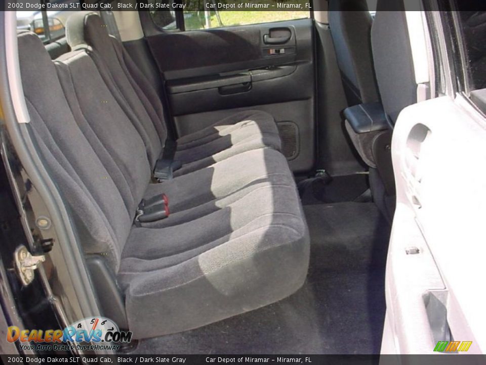 2002 Dodge Dakota SLT Quad Cab Black / Dark Slate Gray Photo #13