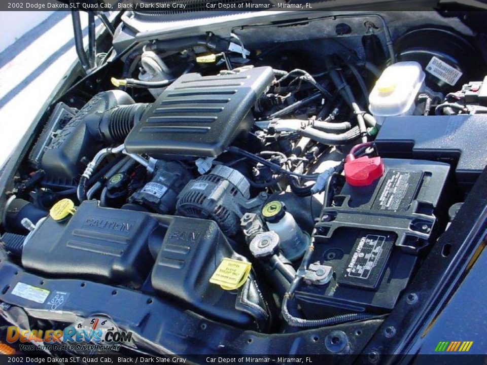 2002 Dodge Dakota SLT Quad Cab Black / Dark Slate Gray Photo #16
