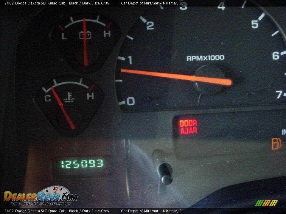 2002 Dodge Dakota SLT Quad Cab Black / Dark Slate Gray Photo #17