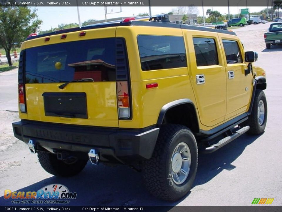 2003 Hummer H2 SUV Yellow / Black Photo #3