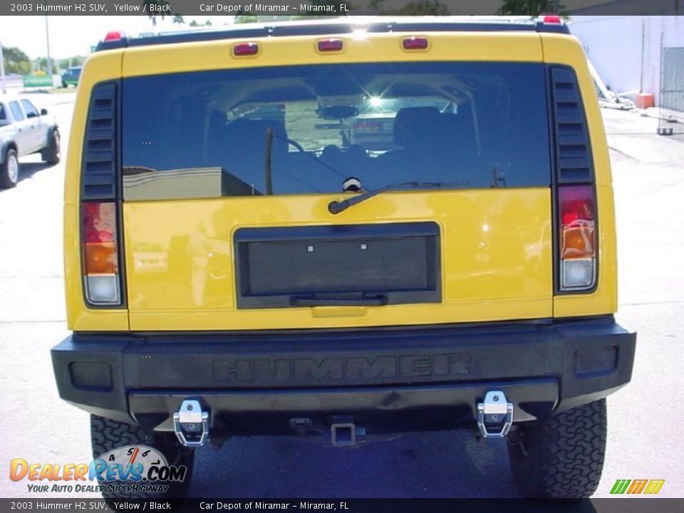 2003 Hummer H2 SUV Yellow / Black Photo #4
