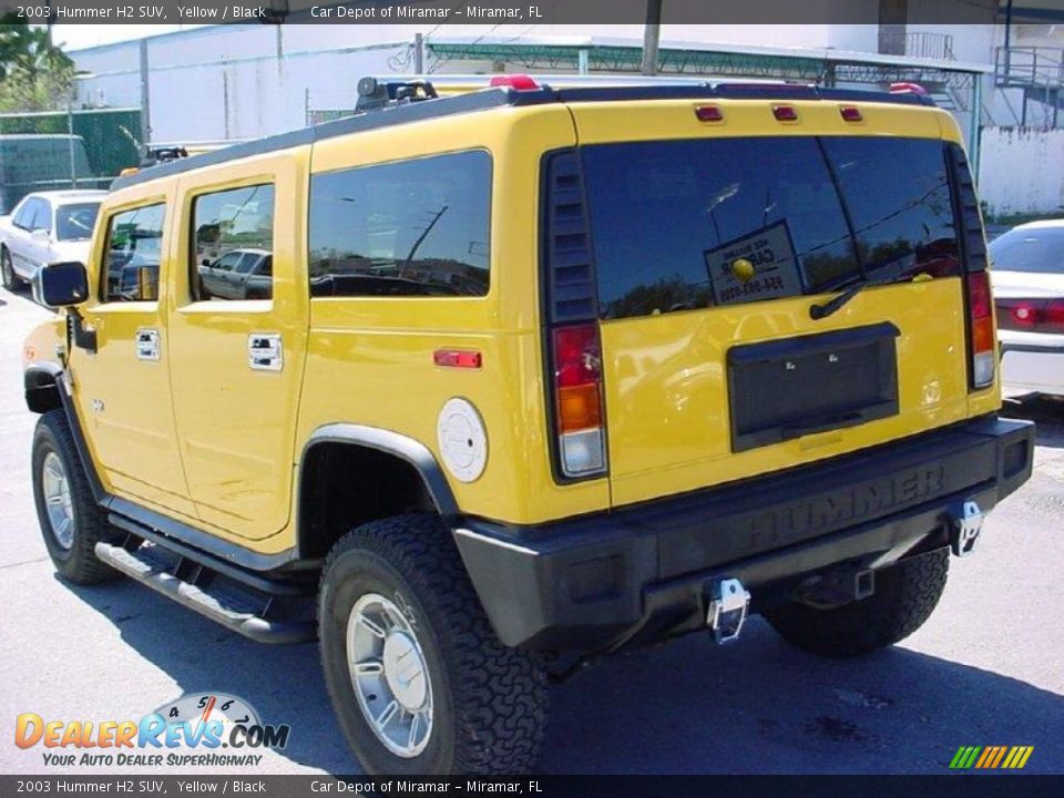 2003 Hummer H2 SUV Yellow / Black Photo #5