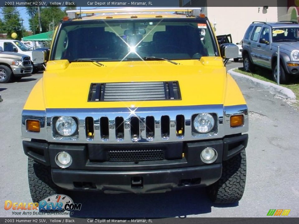 2003 Hummer H2 SUV Yellow / Black Photo #8