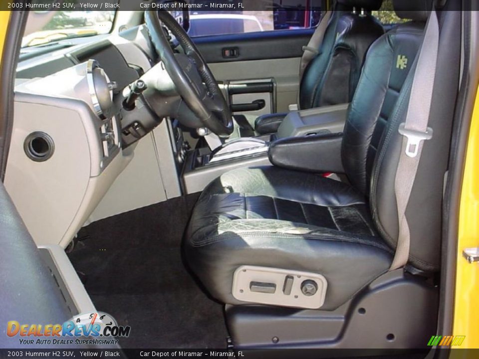 2003 Hummer H2 SUV Yellow / Black Photo #10