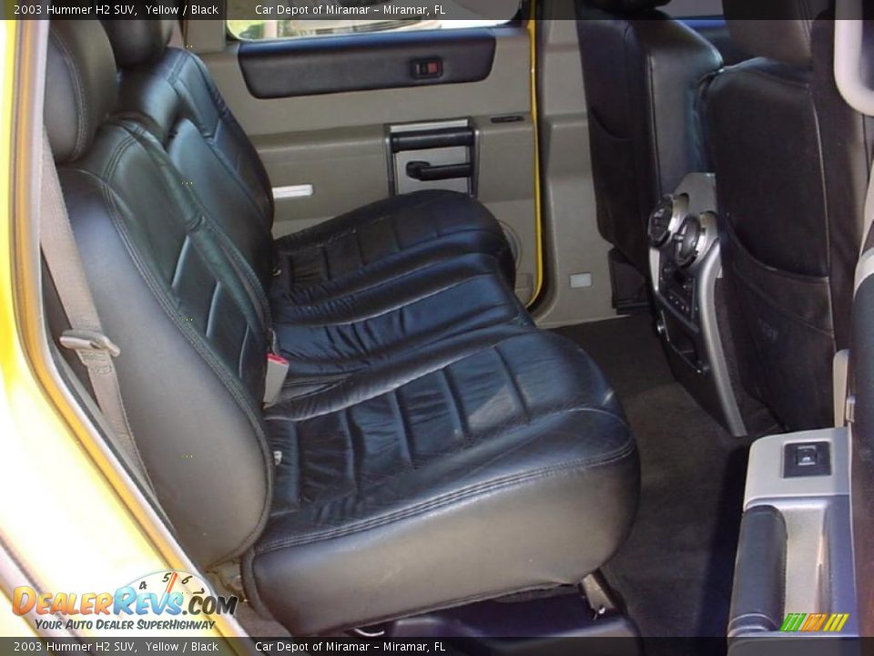 2003 Hummer H2 SUV Yellow / Black Photo #12