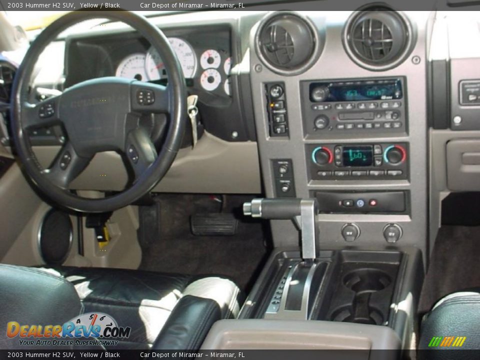 2003 Hummer H2 SUV Yellow / Black Photo #14