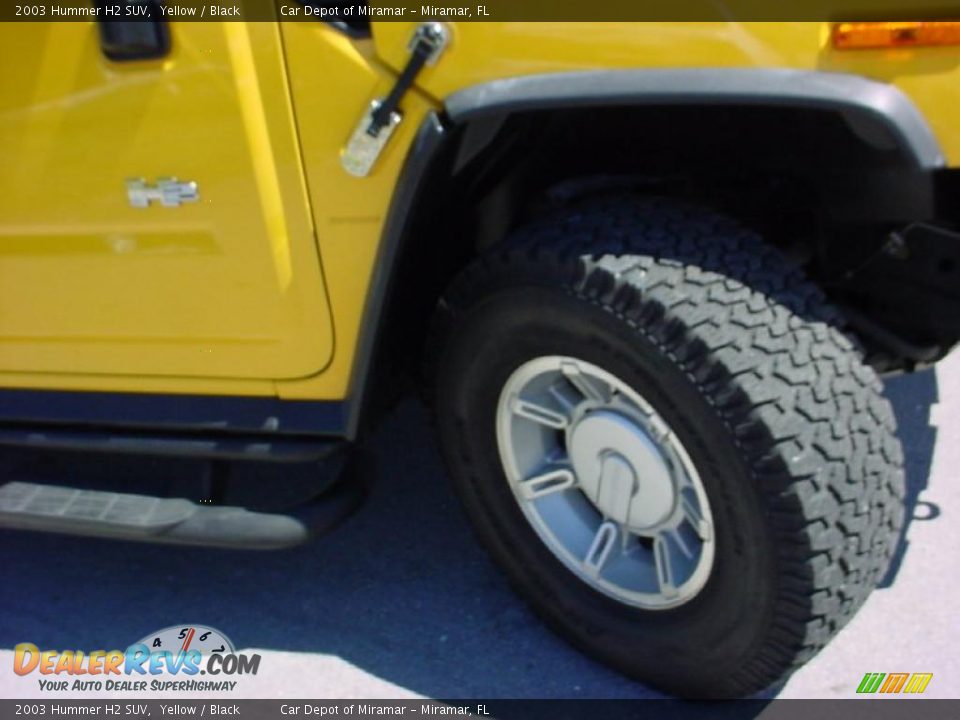 2003 Hummer H2 SUV Yellow / Black Photo #15