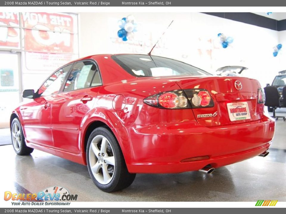 2008 Mazda MAZDA6 i Touring Sedan Volcanic Red / Beige Photo #5