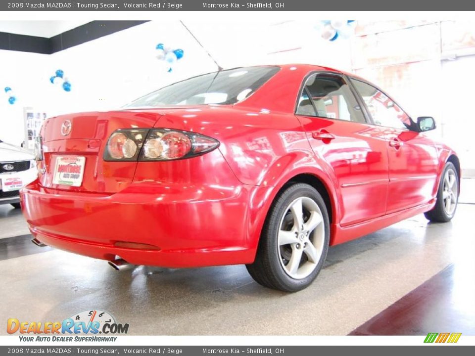 2008 Mazda MAZDA6 i Touring Sedan Volcanic Red / Beige Photo #8