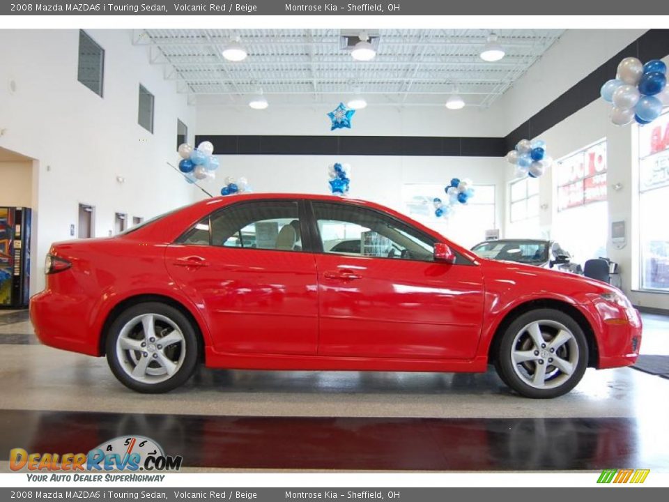 2008 Mazda MAZDA6 i Touring Sedan Volcanic Red / Beige Photo #9