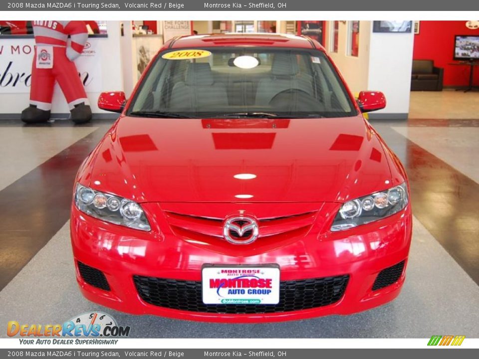 2008 Mazda MAZDA6 i Touring Sedan Volcanic Red / Beige Photo #11