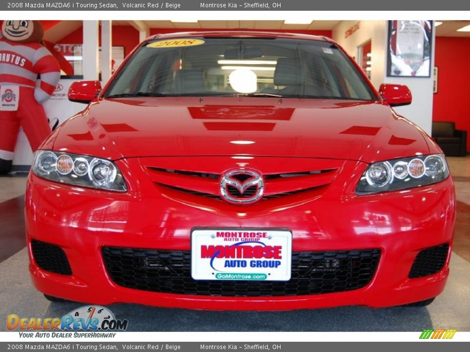 2008 Mazda MAZDA6 i Touring Sedan Volcanic Red / Beige Photo #12